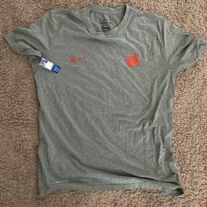 NWT Nike Drifit - Clemson - grey with orange - large